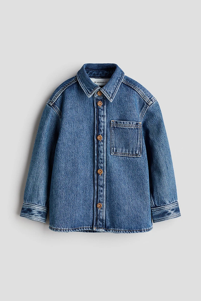 Cotton-blend Denim Overshirt