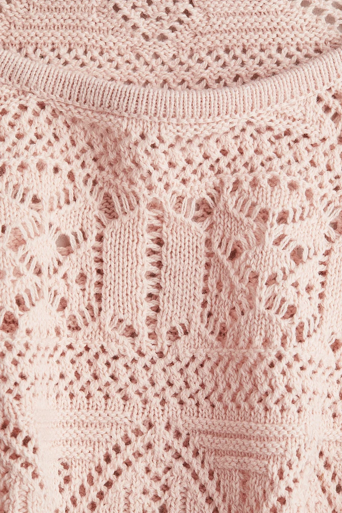 Pointelle-Knit Short Top