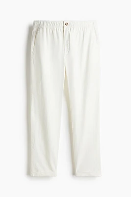 Regular Fit Linen-blend Pants