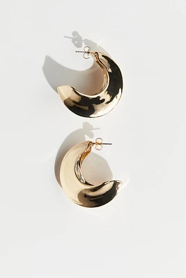 Pointed-edge Hoop Earrings