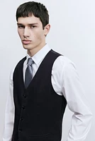 Gilet d'habit près du corps en lin