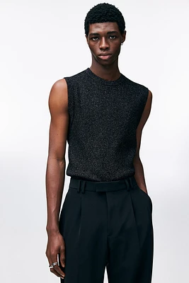 Slim Fit Glittery Sweater Vest