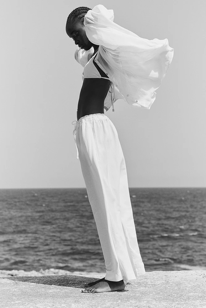 Pantalon en lin mélangé