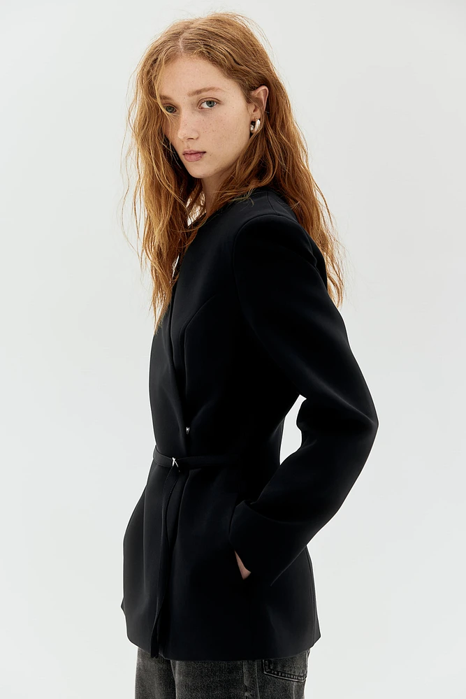 Belted Wrap-Front Jacket