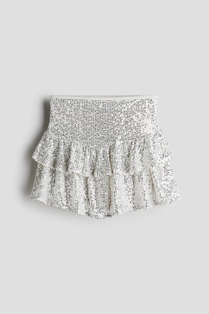 Tiered Sequined Skirt