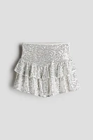 Tiered Sequined Skirt