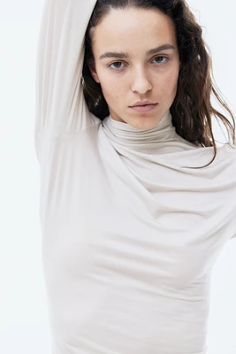 Lyocell Mock Turtleneck Top