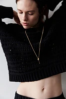 Hole-knit Sweater