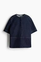 Denim Pullover Top
