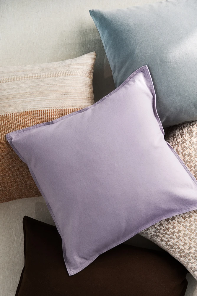 Housse de coussin en lin mélangé