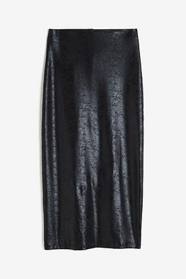 Coated Pencil Skirt