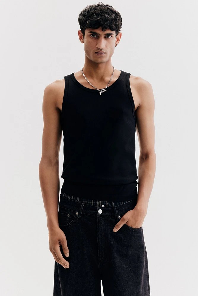 Slim Fit Ribbed Tank Top