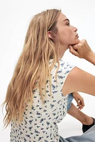 Ribbed Sweetheart-Neck Top