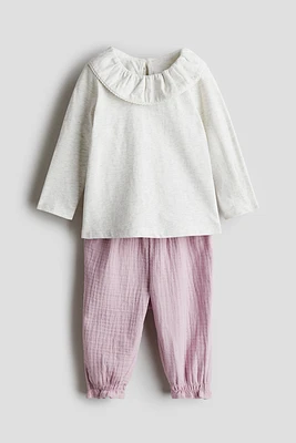 Ensemble 2 pièces avec blouse et pantalon