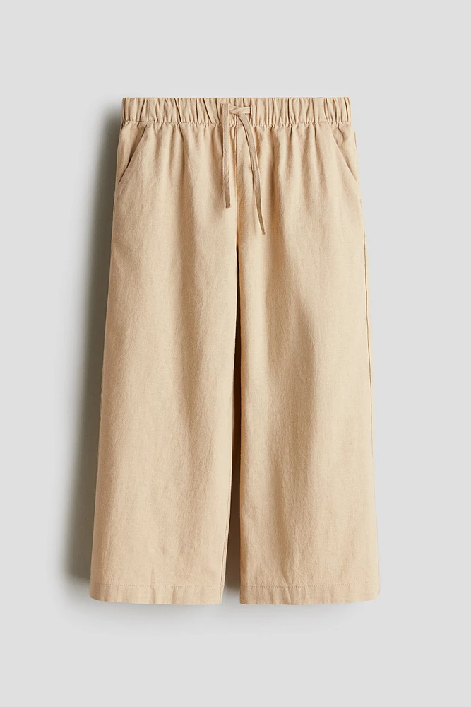 Linen-Blend Joggers