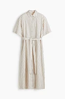 Robe chemisier en lin mélangé