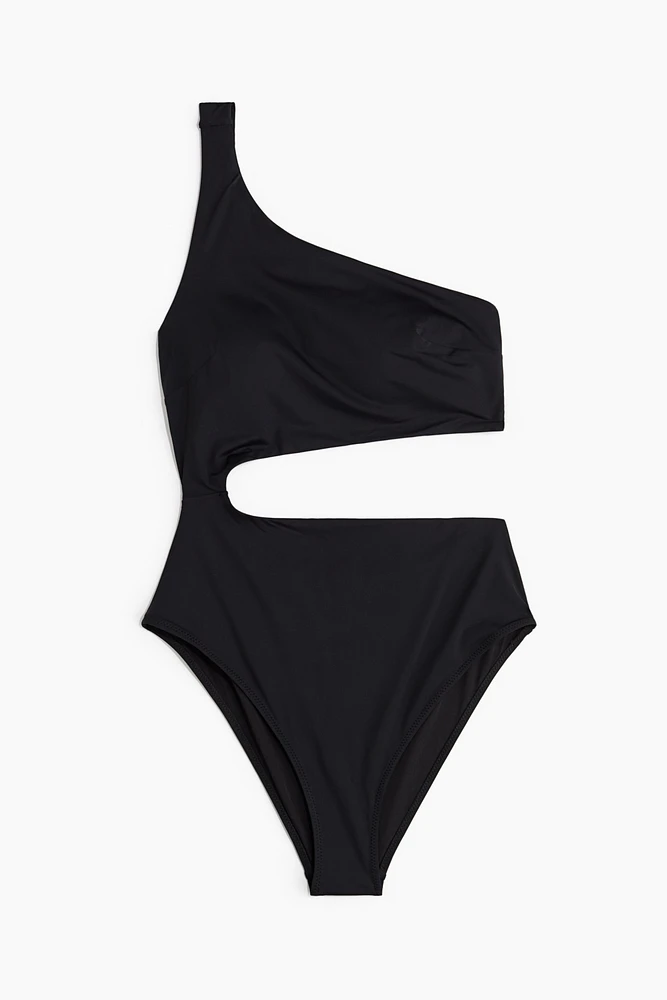 Padded-Cup High-Leg Swimsuit