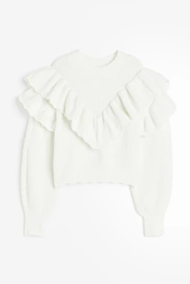 Ruffle-trimmed Sweater