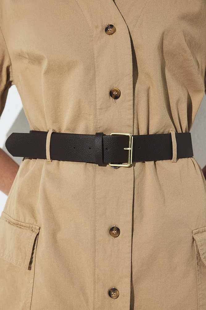 Belted Utility Dress