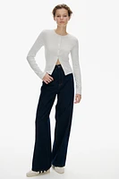 Pointelle Jersey Cardigan