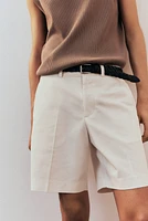 Short coutil classique en lyocell mélangé
