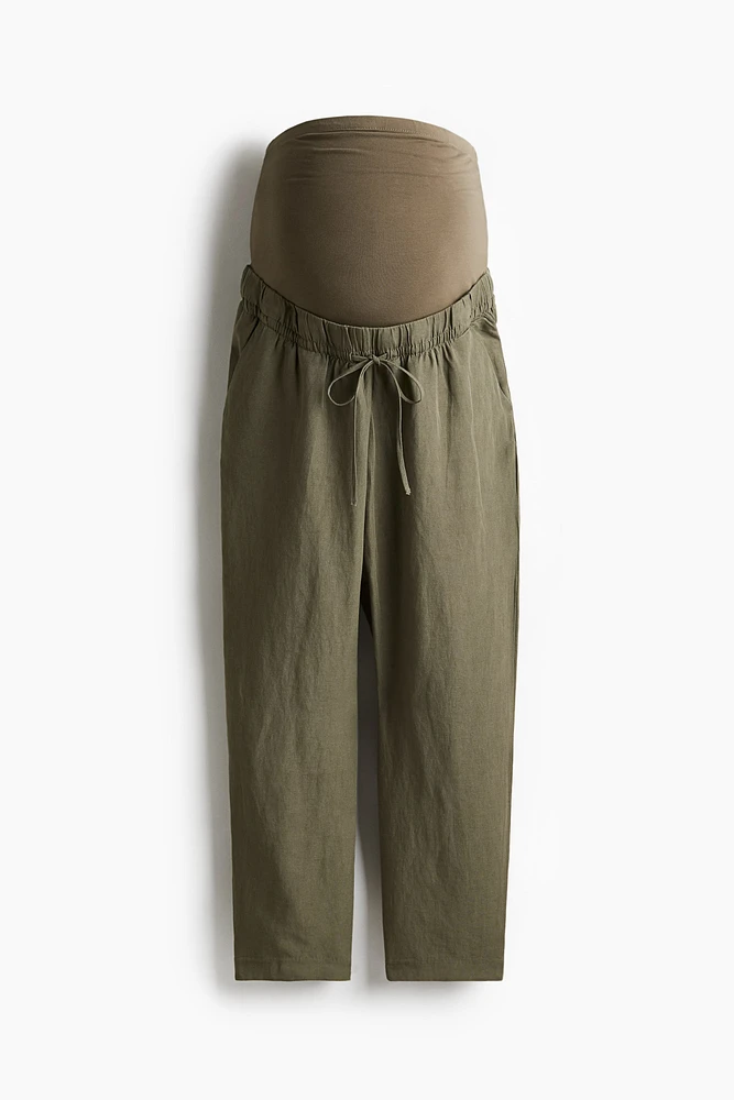 MAMA Linen-Blend Pants