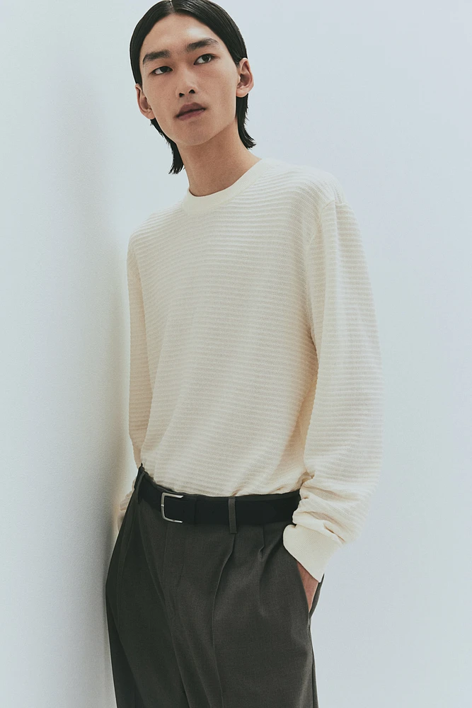 Regular Fit Textured-Knit Sweater