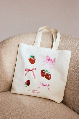 Printed Canvas Tote Bag