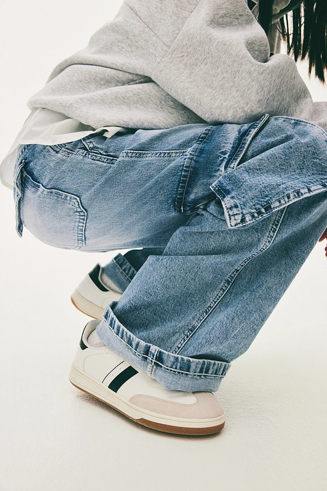 Denim Cargo Pants