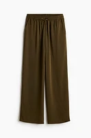 Wide-cut Pull-on Pants