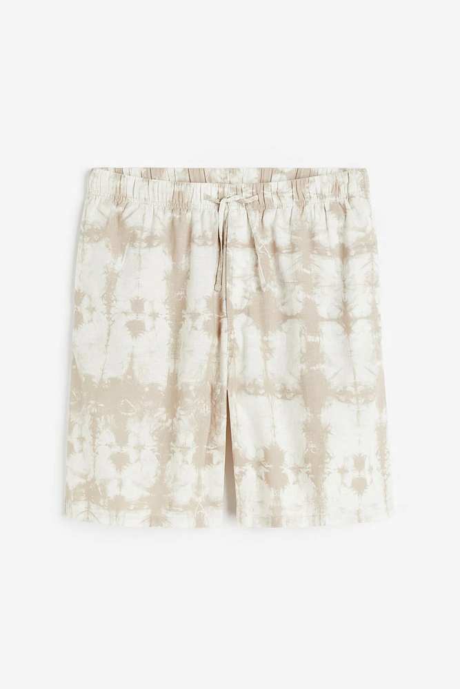 Relaxed Fit Linen-blend Shorts