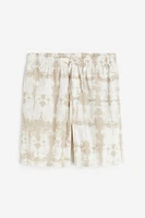 Relaxed Fit Linen-blend Shorts