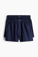 2-pack Woven Cotton Sateen Boxer Shorts