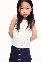 Camisole en pointelle de coton