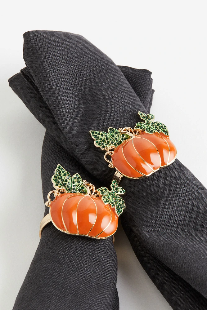 2-pack Pumpkin-motif Napkin Rings