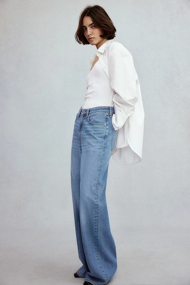 Jean ample très doux à taille haute