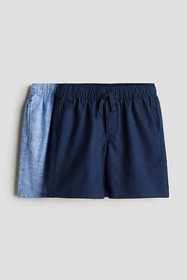 Lot de 2 shorts en lin mélangé