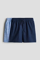 Lot de 2 shorts en lin mélangé