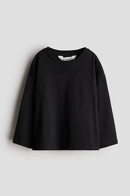 Long-Sleeved Pima Cotton T-Shirt