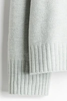 Fine-Knit Mock Turtleneck Sweater