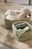 Lot de 2 paniers de rangement matelassés