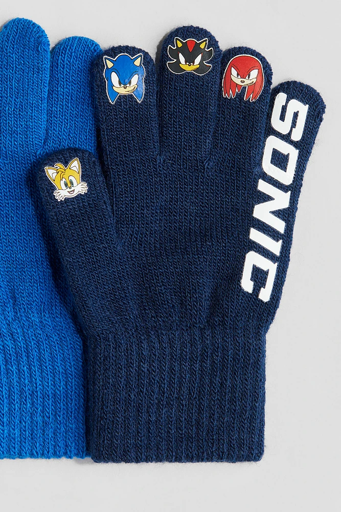 2-pack Fine-Knit Gloves