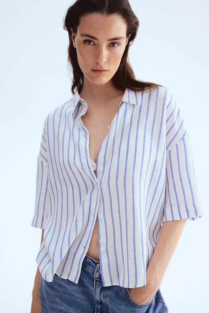 Chemise en lin mélangé