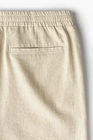 Regular-Fit Linen-Blend Shorts