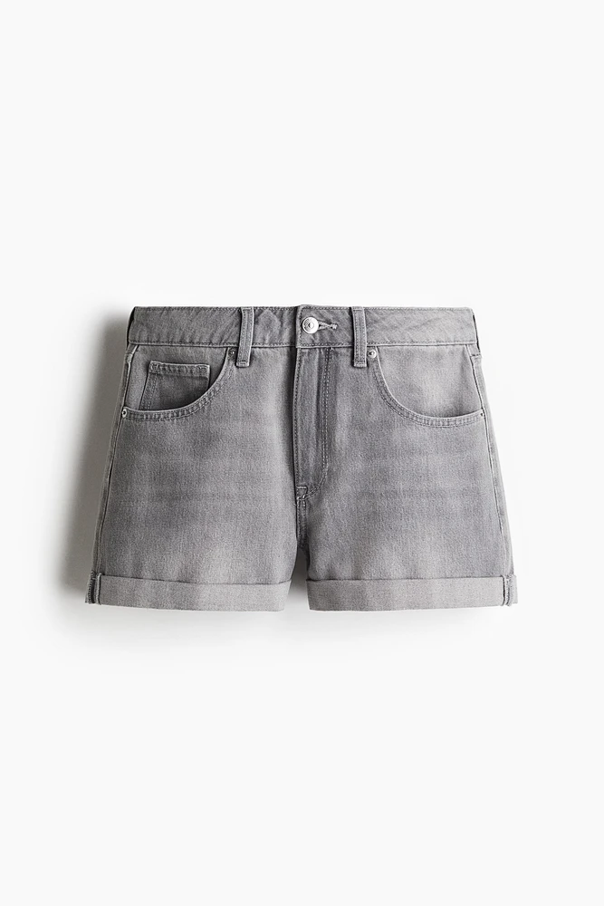 High-Waist Denim Shorts