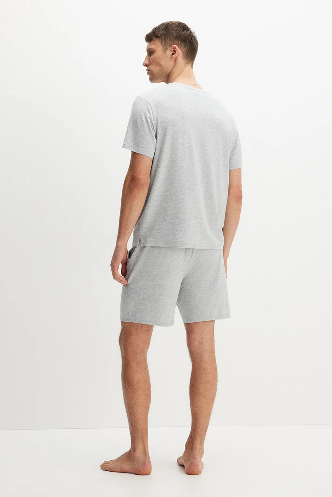 T-shirt et short de pyjama en jersey