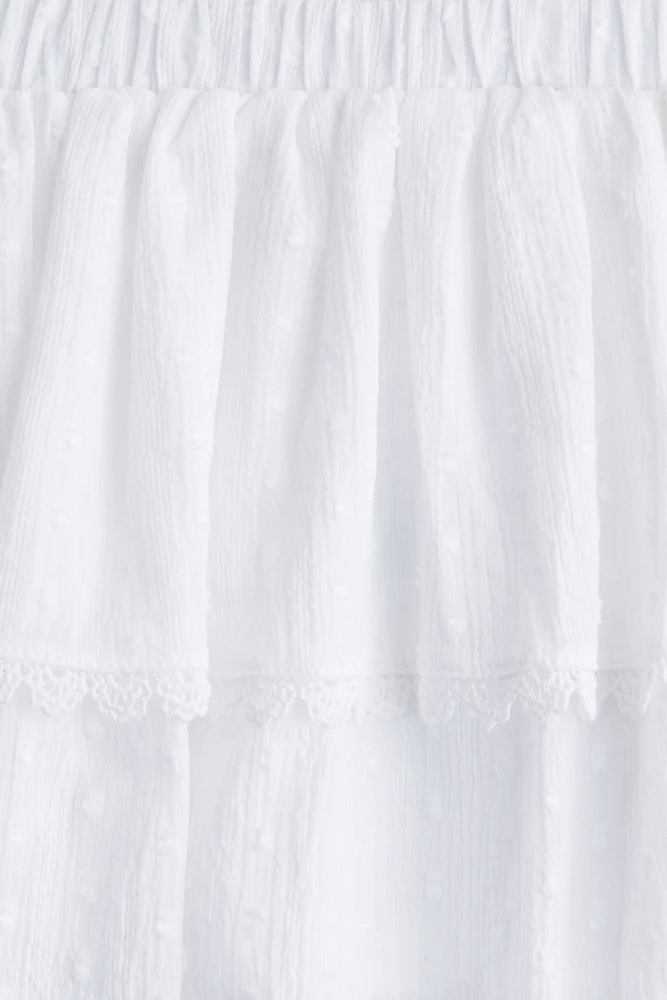 Tiered Cotton Skort