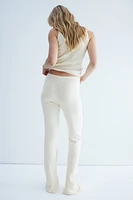 Fine-Knit Flared Pants