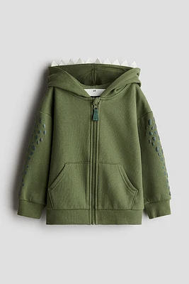 Appliquéd Hooded Jacket