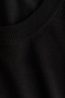 Short Fine-Knit Sweater